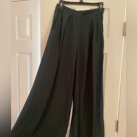 Wide Leg Palazzo Pant (dark green) - Picture 5 of 8